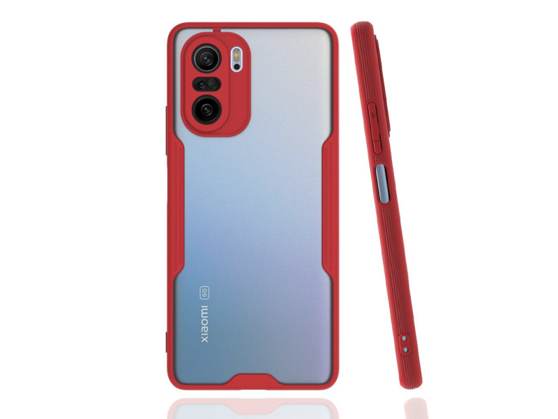Newface Xiaomi Redmi K40 Pro Kılıf Platin Silikon - Kırmızı