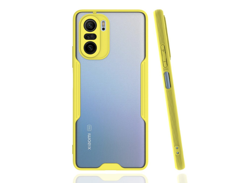 Newface Xiaomi Redmi K40 Pro Kılıf Platin Silikon - Sarı