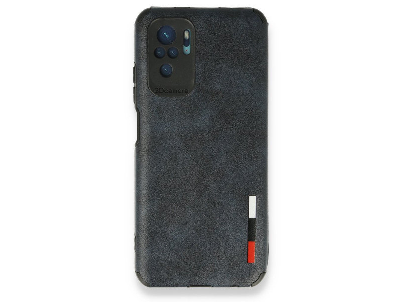 Newface Xiaomi Redmi Note 10 Kılıf Loop Deri Silikon - Lacivert