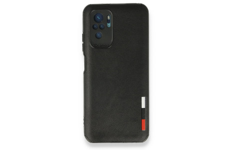 Newface Xiaomi Redmi Note 10 Kılıf Loop Deri Silikon - Siyah