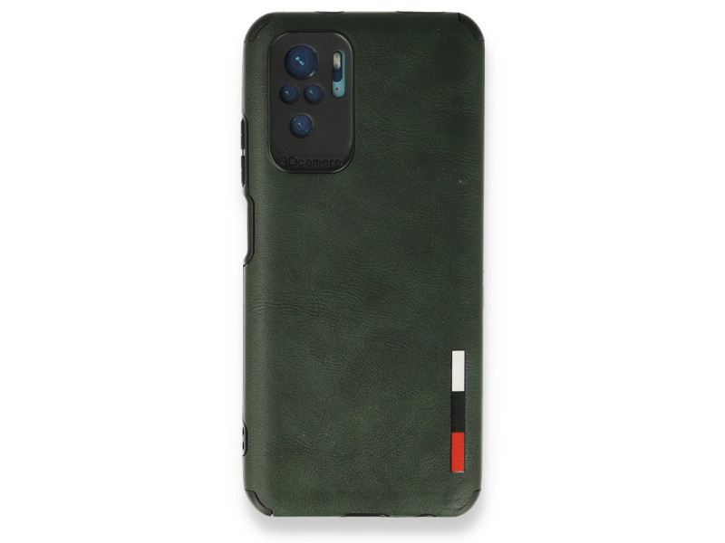 Newface Xiaomi Redmi Note 10 Kılıf Loop Deri Silikon - Yeşil