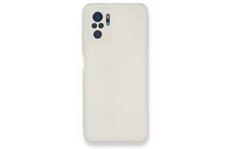 Newface Xiaomi Redmi Note 10 Kılıf Nano içi Kadife Silikon - Beyaz