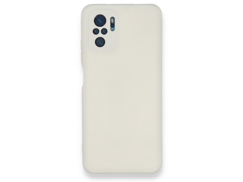 Newface Xiaomi Redmi Note 10 Kılıf Nano içi Kadife Silikon - Beyaz