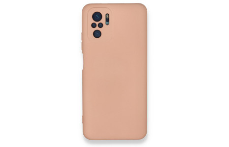 Newface Xiaomi Redmi Note 10 Kılıf Nano içi Kadife Silikon - Pudra