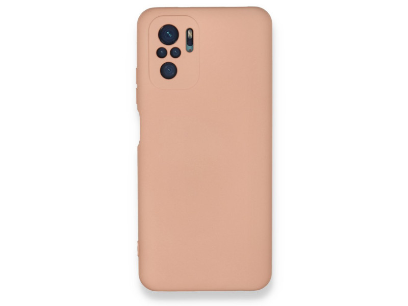 Newface Xiaomi Redmi Note 10 Kılıf Nano içi Kadife Silikon - Pudra