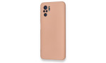 Newface Xiaomi Redmi Note 10 Kılıf Nano içi Kadife Silikon - Pudra