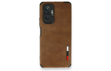 Newface Xiaomi Redmi Note 10 Pro Kılıf Loop Deri Silikon - Kahverengi
