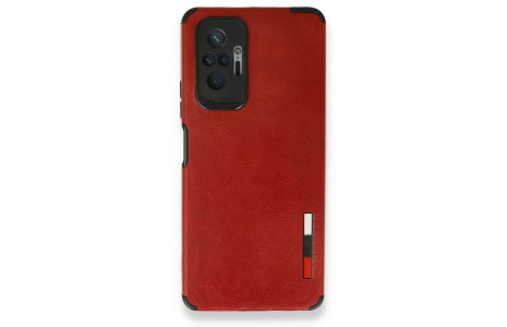 Newface Xiaomi Redmi Note 10 Pro Kılıf Loop Deri Silikon - Kırmızı