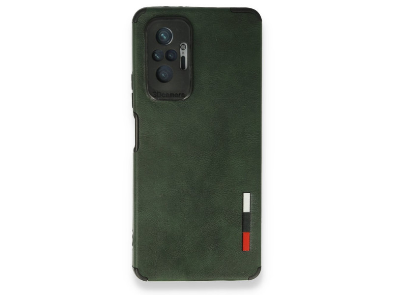 Newface Xiaomi Redmi Note 10 Pro Kılıf Loop Deri Silikon - Yeşil