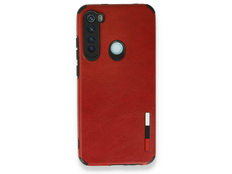 Newface Xiaomi Redmi Note 8 Kılıf Loop Deri Silikon - Kırmızı