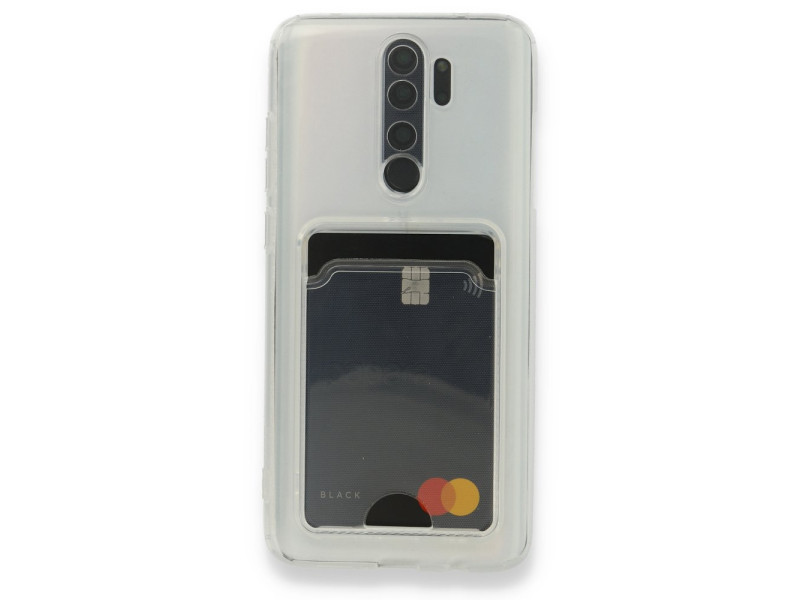 Newface Xiaomi Redmi Note 8 Pro Kılıf Kart Şeffaf Silikon - Şeffaf