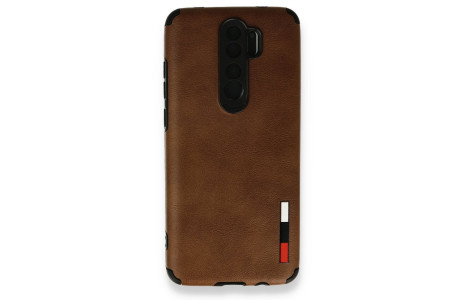 Newface Xiaomi Redmi Note 8 Pro Kılıf Loop Deri Silikon - Kahverengi