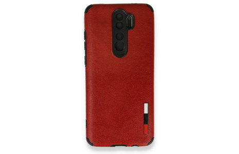 Newface Xiaomi Redmi Note 8 Pro Kılıf Loop Deri Silikon - Kırmızı