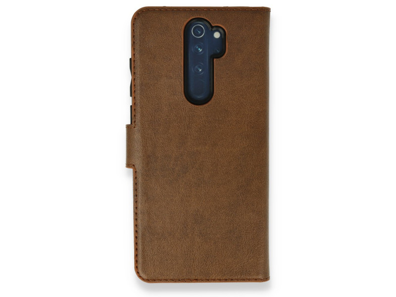 Newface Xiaomi Redmi Note 8 Pro Kılıf Trend S Plus Kapaklı Kılıf - Taba