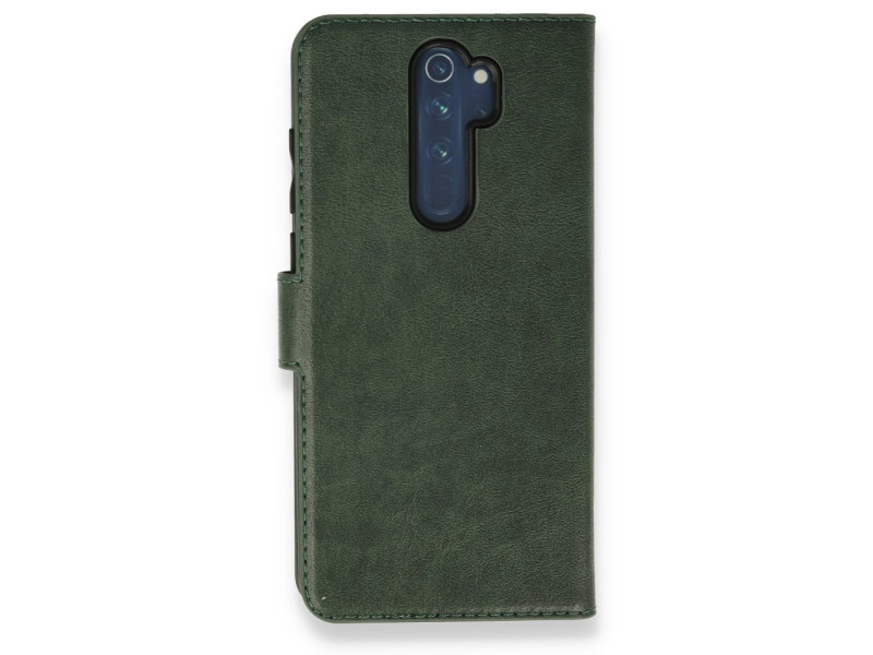 Newface Xiaomi Redmi Note 8 Pro Kılıf Trend S Plus Kapaklı Kılıf - Yeşil