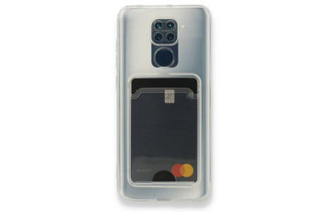 Newface Xiaomi Redmi Note 9 Kılıf Kart Şeffaf Silikon - Şeffaf
