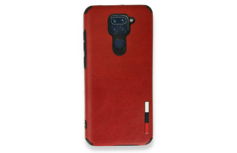 Newface Xiaomi Redmi Note 9 Kılıf Loop Deri Silikon - Kırmızı