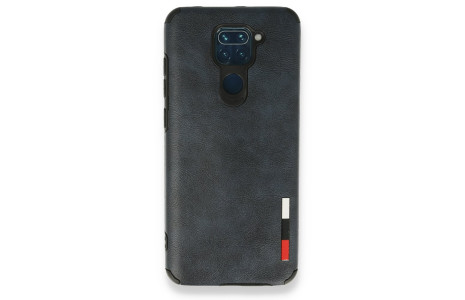 Newface Xiaomi Redmi Note 9 Kılıf Loop Deri Silikon - Lacivert