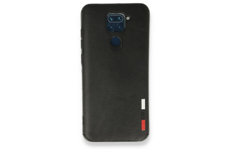 Newface Xiaomi Redmi Note 9 Kılıf Loop Deri Silikon - Siyah