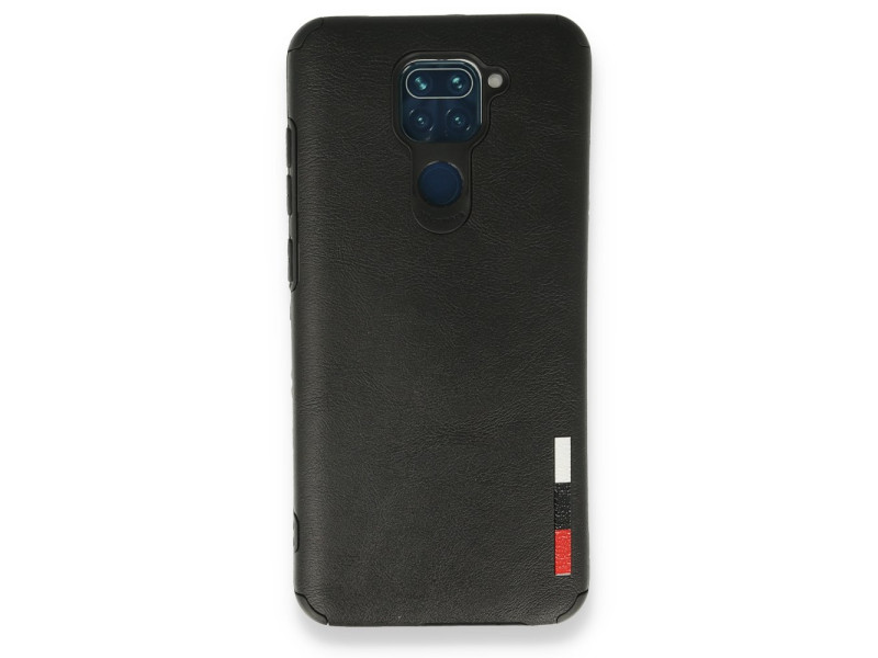 Newface Xiaomi Redmi Note 9 Kılıf Loop Deri Silikon - Siyah
