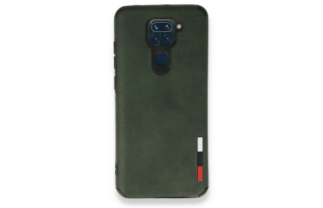 Newface Xiaomi Redmi Note 9 Kılıf Loop Deri Silikon - Yeşil