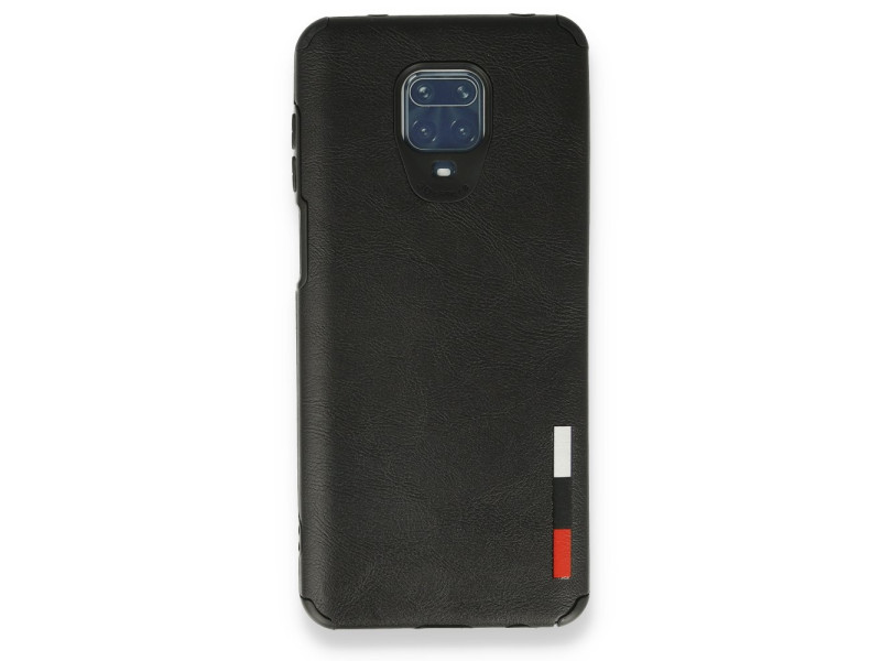 Newface Xiaomi Redmi Note 9 Pro Kılıf Loop Deri Silikon - Siyah