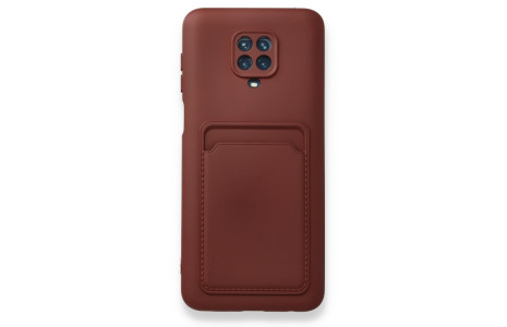 Newface Xiaomi Redmi Note 9S Kılıf Kelvin Kartvizitli Silikon - Bordo