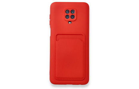 Newface Xiaomi Redmi Note 9S Kılıf Kelvin Kartvizitli Silikon - Kırmızı