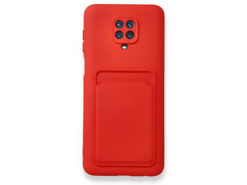 Newface Xiaomi Redmi Note 9S Kılıf Kelvin Kartvizitli Silikon - Kırmızı