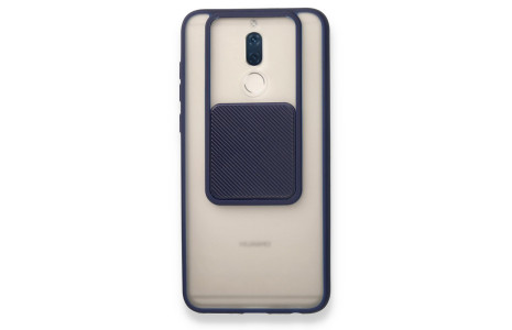 Newface Huawei Mate 10 Lite Kılıf Palm Buzlu Kamera Sürgülü Silikon - Lacivert