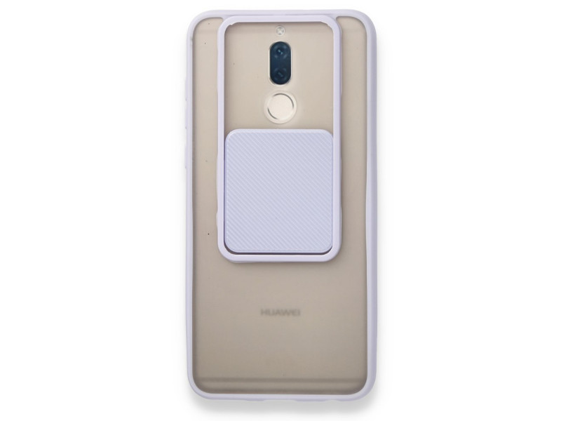 Newface Huawei Mate 10 Lite Kılıf Palm Buzlu Kamera Sürgülü Silikon - Lila