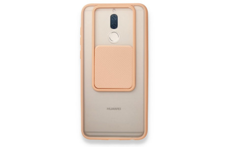 Newface Huawei Mate 10 Lite Kılıf Palm Buzlu Kamera Sürgülü Silikon - Pembe