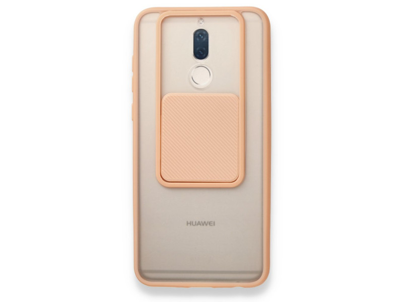 Newface Huawei Mate 10 Lite Kılıf Palm Buzlu Kamera Sürgülü Silikon - Pembe