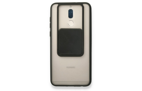 Newface Huawei Mate 10 Lite Kılıf Palm Buzlu Kamera Sürgülü Silikon - Siyah