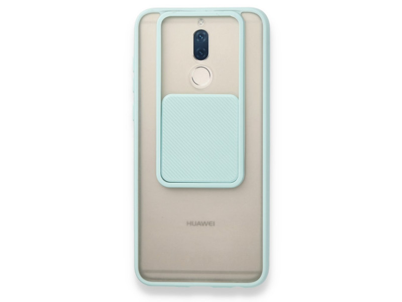 Newface Huawei Mate 10 Lite Kılıf Palm Buzlu Kamera Sürgülü Silikon - Turkuaz