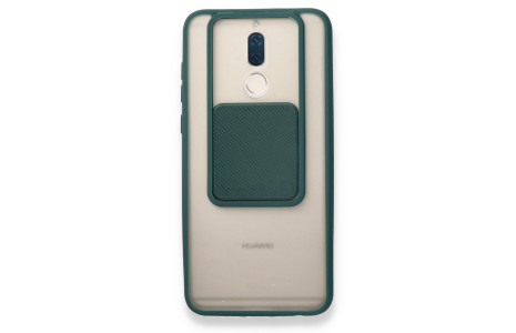 Newface Huawei Mate 10 Lite Kılıf Palm Buzlu Kamera Sürgülü Silikon - Yeşil