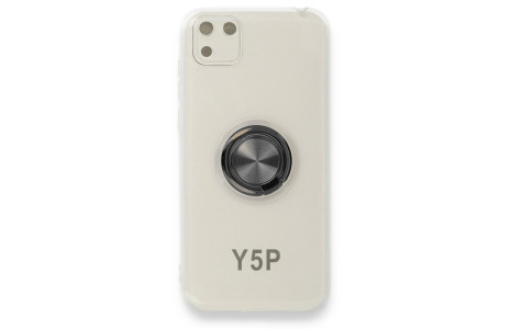Newface Huawei Y5P Kılıf Gros Yüzüklü Silikon - Siyah