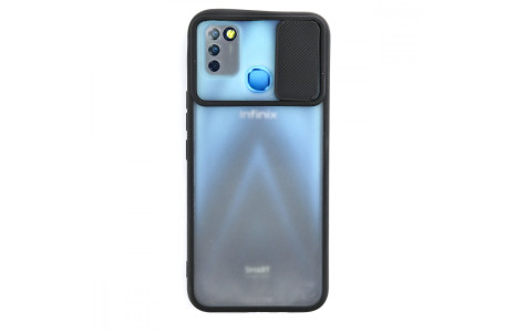 Newface İnfinix Smart 5 Kılıf Palm Buzlu Kamera Sürgülü Silikon - Siyah