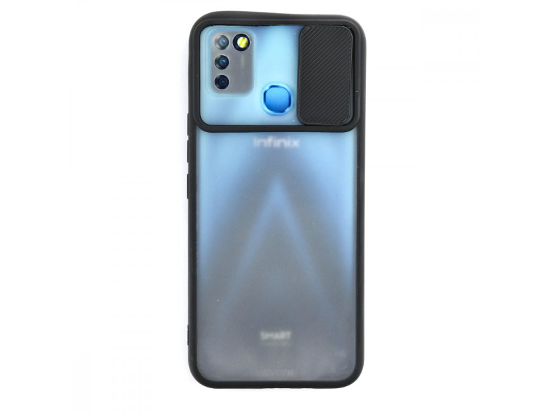 Newface İnfinix Smart 5 Kılıf Palm Buzlu Kamera Sürgülü Silikon - Siyah