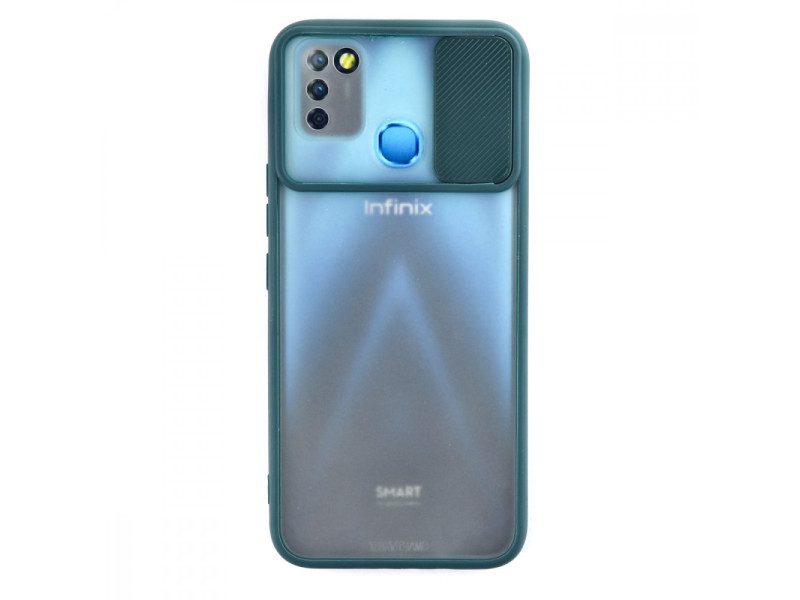 Newface İnfinix Smart 5 Kılıf Palm Buzlu Kamera Sürgülü Silikon - Yeşil