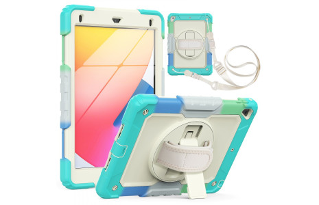 Newface iPad Air 2 9.7 Kılıf Tablet Rainbow Kapak - Turkuaz