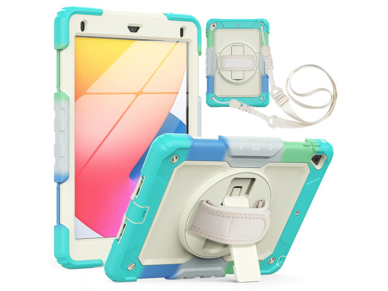 Newface iPad Air 2 9.7 Kılıf Tablet Rainbow Kapak - Turkuaz