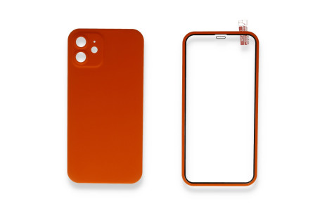 Newface iPhone 11 Kılıf 360 Full Body Silikon Kapak - Turuncu