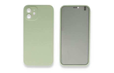 Newface iPhone 11 Kılıf 360 Hayalet Full Body Silikon Kapak - Açık Yeşil