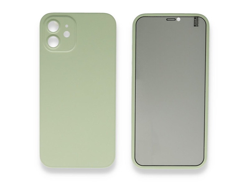 Newface iPhone 11 Kılıf 360 Hayalet Full Body Silikon Kapak - Açık Yeşil