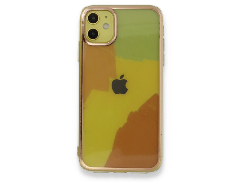 Newface iPhone 11 Kılıf Çiçekli Silikon - Buz Mavi