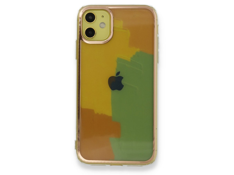 Newface iPhone 11 Kılıf Çiçekli Silikon - Kırmızı