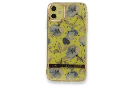 Newface iPhone 11 Kılıf Çiçekli Silikon - Lila