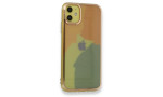 Newface iPhone 11 Kılıf Çiçekli Silikon - Pembe-Mavi
