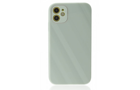 Newface iPhone 12 Kılıf Glass Kapak - Turkuaz